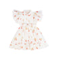 PETITE AMALIE WHITE/PINK ROSE PRINT COLLAR DRESS