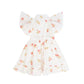 PETITE AMALIE WHITE/PINK ROSE PRINT COLLAR DRESS