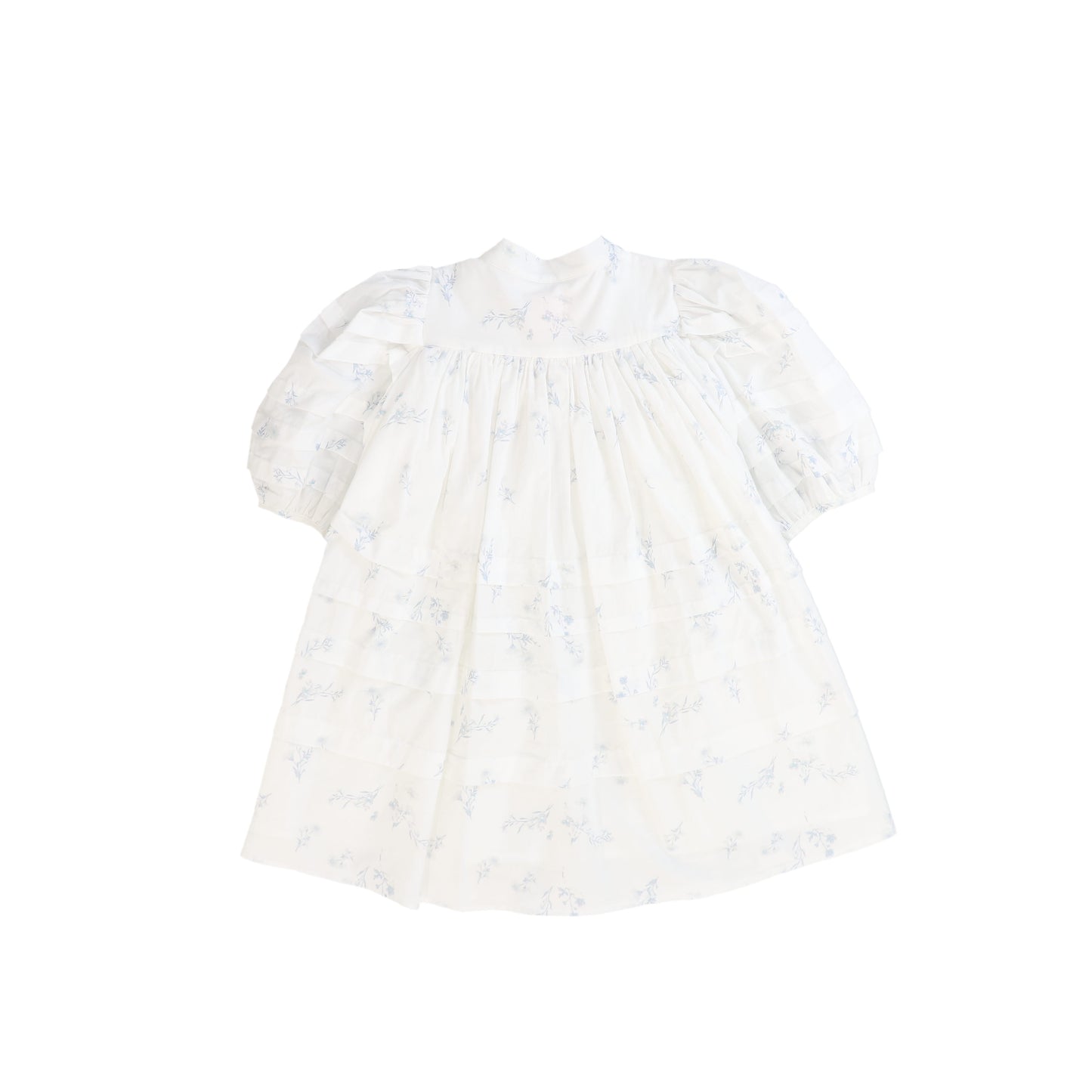 PETITE AMALIE WHITE/BLUE DITSY FLORAL DRESS