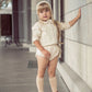 COCO BLANC CREAM SQUEARE NECK BLOOMER SET