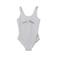 COCO BLANC STRIPE EMBROIDERED SWIMSUIT