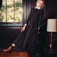 COCO BLANC BLACK FRONT PLEAT COLLAR BLOUSE