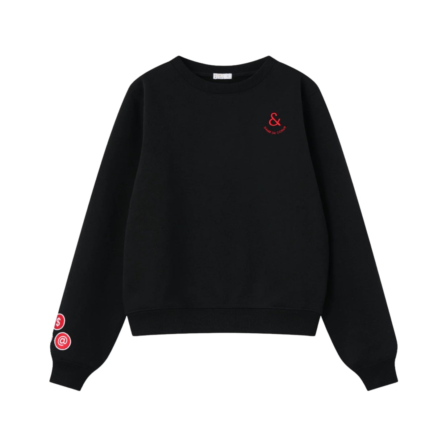 COCO BLANC BLACK/RED HEART SWEATSHIRT