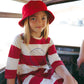 COCO BLANC RED WIDE STRIPE DRESS