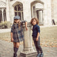COCO BLANC GREY/BLUE PLAID COLLAR DRESS