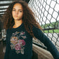 PRAIRIE NAVY EMBROIDERED FLOWER SWEATER
