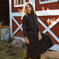 KIX BLACK DENIM ANIMAL PRINT PLEATED SKIRT