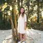 COCO BLANC IVORY GAUZE CHERRY PRINT COLLAR DRESS [FINAL SALE]