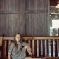 COCO BLANC BROWN HOUNDSTOOTH COLLAR DRESS