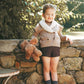 LE BOURDON OATMEAL KNIT SHERPA VEST