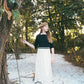 COCO BLANC BEIGE CROCHET TRIM MIDI SKIRT [FINAL SALE]