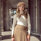 COCO BLANC CREAM RIBBED TURTLE NECK