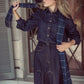 COCO BLANC MID BLUE DENIM SEAM SKIRT