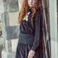 COCO BLANC BLACK TAFFETA WAISTED SKIRT