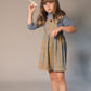 KIX BLUE/YELLOW STRIPED SCALLOP TRIM CORDUROY JUMPER