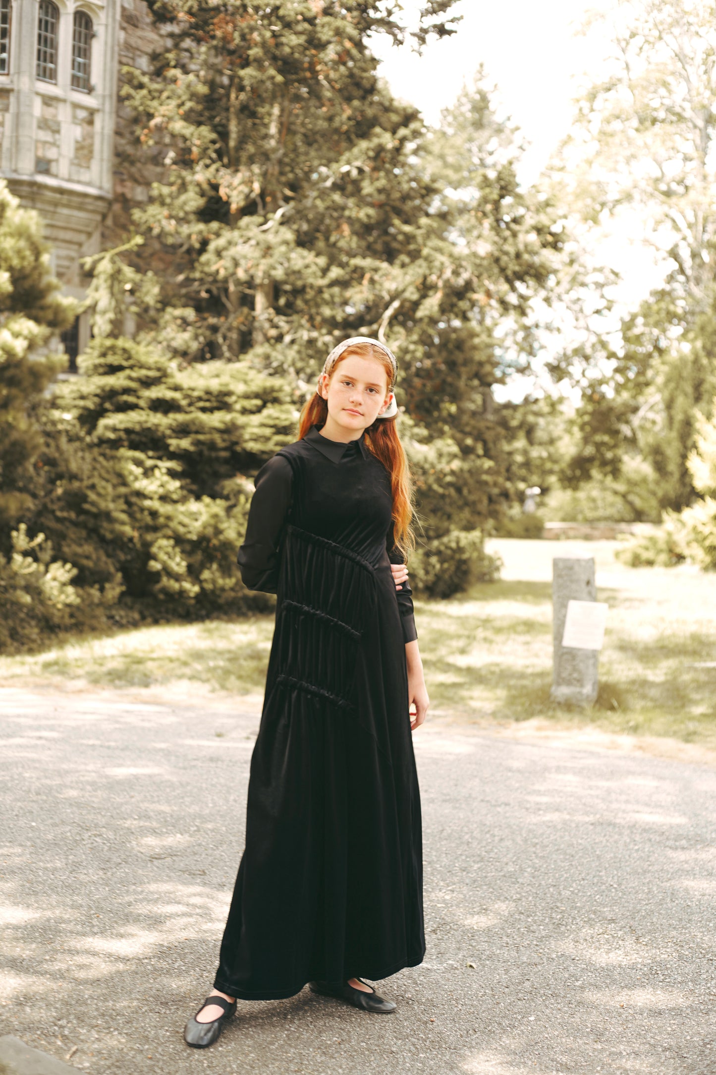 URBAN EDGE BLACK VELOUR RUCHED MAXI JUMPER