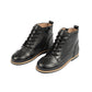 CAMILLE KIDS VINTAGE BLACK LEATHER WINGTIP BOOTIES