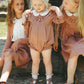 BAMBOO PINK WOOL EMBROIDERED ROMPER
