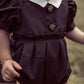COCO BLANC BLACK TAFFETA COLLAR ROMPER