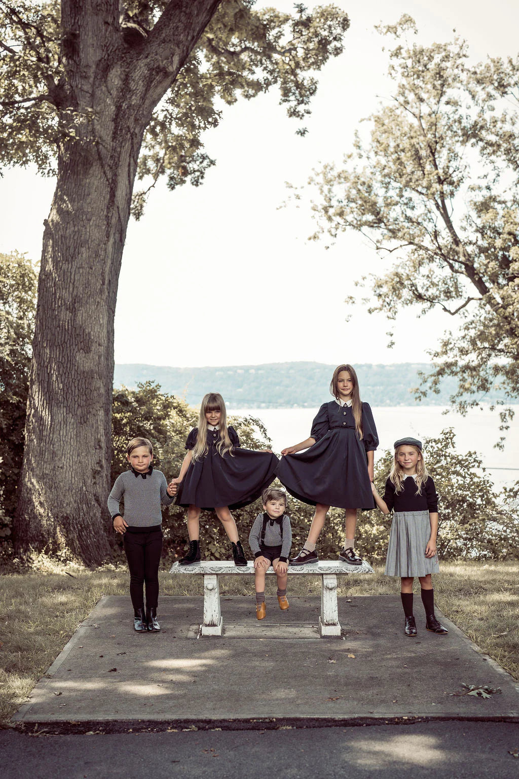 COCO BLANC BLACK TAFFETA COLLAR DRESS