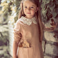 COCO BLANC CAMEL LACE COLLAR DRESS