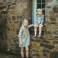 BAMBOO LIGHT GREY WOOL PIPED DRESS