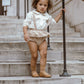 COCO BLANC CREAM SUSPENDER RUFFLE BLOOMERS