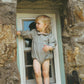 BAMBOO LIGHT GREY WOOL PIPED ROMPER