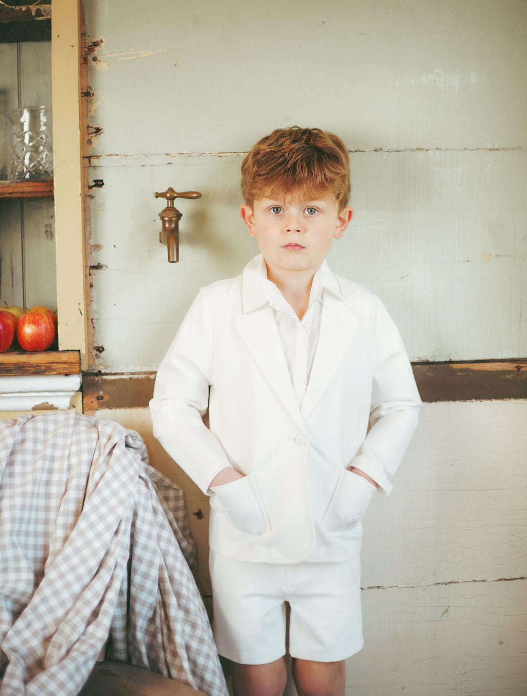 LE BOURDON IVORY PONTE SHORTS