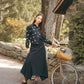 URBAN EDGE BLACK DENIM ASYMMETRICAL SKIRT