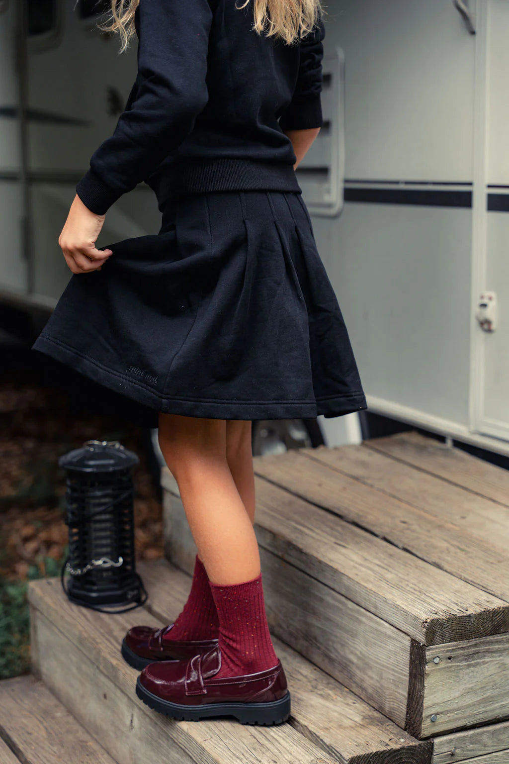 MINI NOD BLACK PLEATED SKIRT