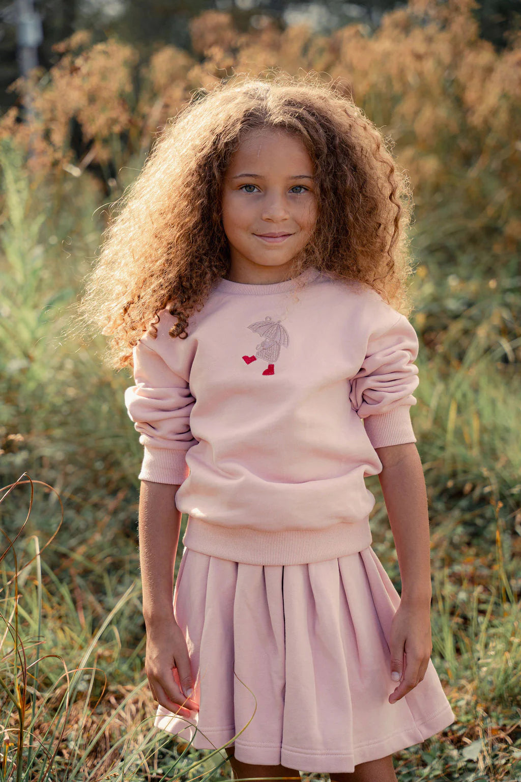 MINI NOD PINK PLEATED SKIRT