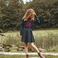 BAMBOO NAVY/RED STRIPE CENTER CREST SWEATER
