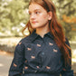 URBAN EDGE BLUE DENIM HORSE PRINT BLOUSE