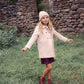 MINI NOD PINK WOOL BUTTON COLLAR COAT