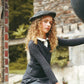 BACE COLLECTION GREY TEXTURED CROCHET KNIT CARDIGAN