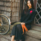 URBAN EDGE BLACK CORDUROY BLOUSE