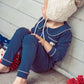 COCO BLANC NAVY COLLARED PAJAMA