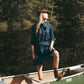 VALENTINA BLUE DENIM PLEATED SKIRT
