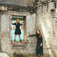 BACE COLLECTION BLACK CHECKED BUBBLE KNIT SWEATER SET