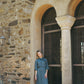 VALENTINA BLUE NECK TIE WAISTED DRESS