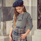 COCO BLANC GREY/BLUE PLAID BUTTON SKIRT