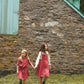 BACE COLLECTION MAUVE STRIPED LOGO BLOUSE SET