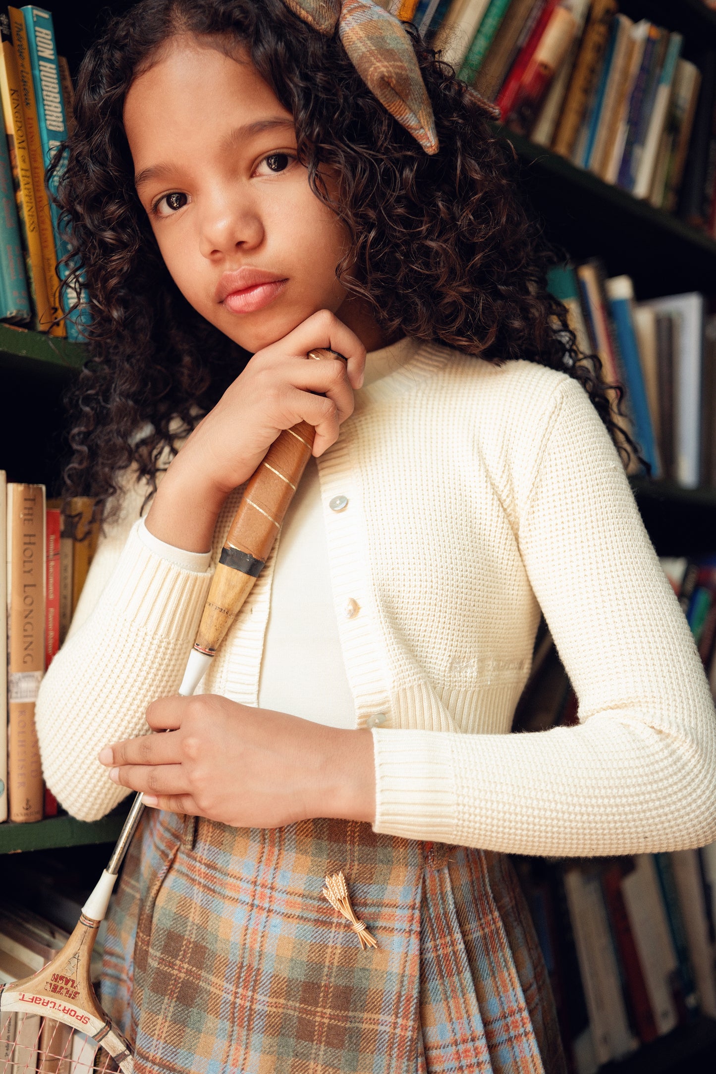 BACE COLLECTION CREAM TEXTURED BUTTON DOWN CARDIGAN