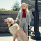 COTTIER HEATHER GREY DROP WAIST PLEAT SKIRT