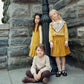 COTTIER MUSTARD COLORBLOCK KNIT COLLAR SWEATER