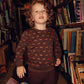 BACE COLLECTION BROWN/BLUE HORSE PRINT SWEATSHIRT SET