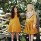 COTTIER MUSTARD CORDUROY PLEAT SKIRT