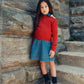 COTTIER RUBY BOW DETAIL KNIT SWEATER