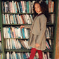 BACE COLLECTION BURGUNDY CHECKED WOOL BLAZER SET